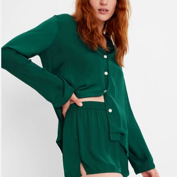 GAP Other - Gap Satin Pajama Top and Sleep Shorts Set Size M